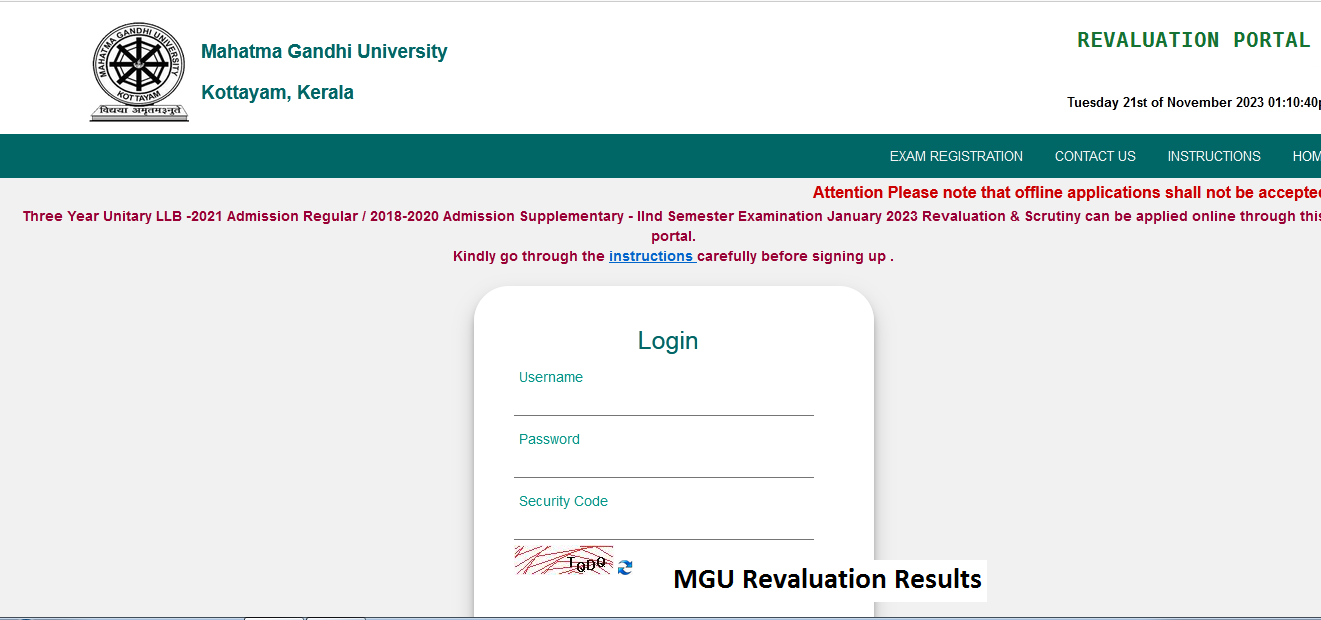 Mgu Revaluation Results Check Ug Pg St Rd Th Semester Marksheet