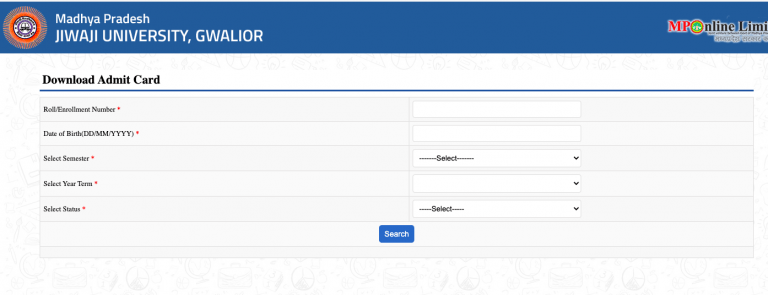 Jiwaji University Admit Card Ba Bsc Bcom St Nd Rd Year