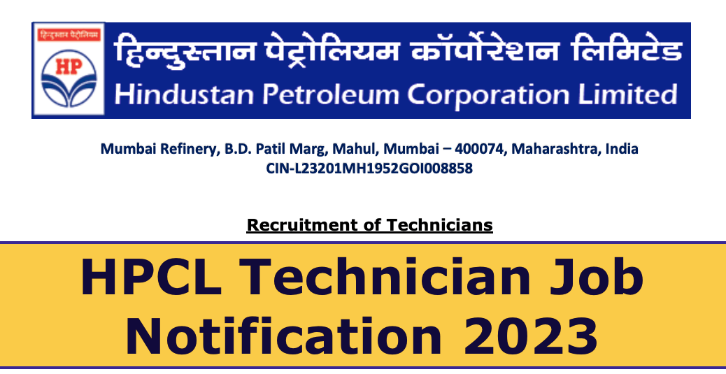 HPCL Technician Recruitment 2024 Vacancy 60 Posts