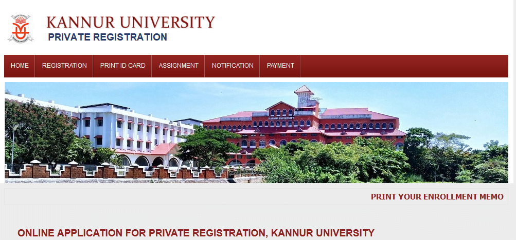 Kannur University Private Registration Results