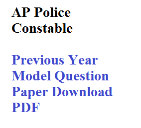 AP police Constable Previous Year Model Question Paper Download PDF