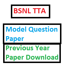 bsnl tta model paper previous years question download