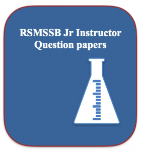 rsmssb junior instructor previous years question paper download solved old papers answer key solution jr. instructor rajasthan