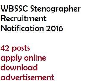 wb stenographer recruitment notification wbssc vacancy