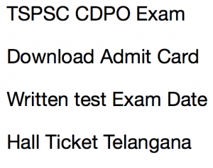 tspsc cdpo admit card 2023