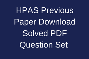 hppsc hpas previous years question paper download pdf solved with answer key paper 1 paper 2 set model mcq mains exam