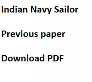 indian navy sailor previous years question paper download solved sample set pdf model mcq questions answers