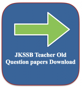 JKSSB Teacher Previous Question Paper 
