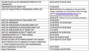 pingla college admission schedule 2020