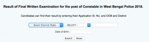 wb police constable mains exam result 2023
