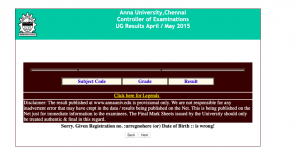 Anna University Results 2021 Download 