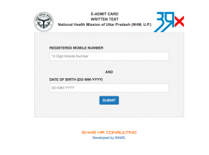 UP NHM Admit Card 2020 download