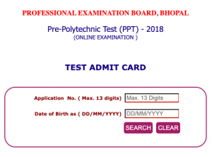 MP PPT Admit Card 2023 Download here