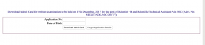 NIELIT Technical Assistant Admit Card 2023