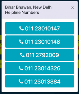 bihar bhawan helpline numbers for migrant workers