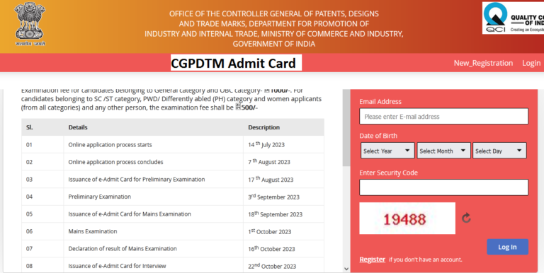 CGPDTM Admit Card 2023 Download Exam Date & Hall Ticket {Link Out}