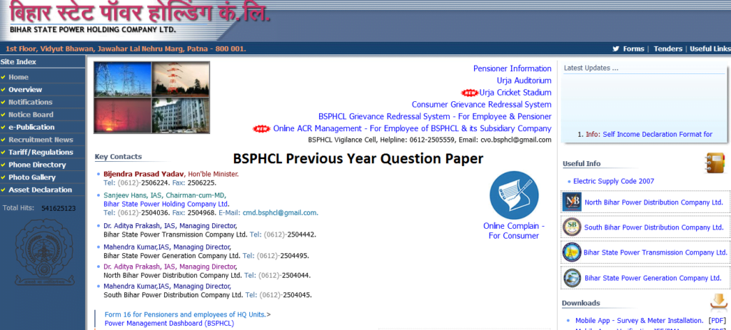 BSPHCL Previous Year Question Paper