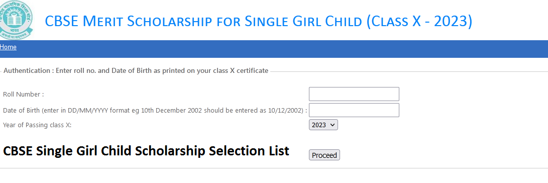 CBSE Single Girl Child Scholarship Selection List 2023 Download Online