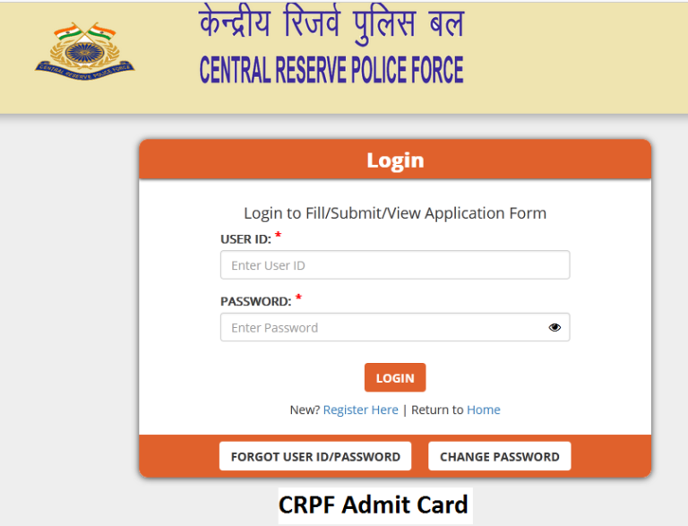 CRPF Admit Card 2024 Download Exam Date & Hall Ticket {Link Out}