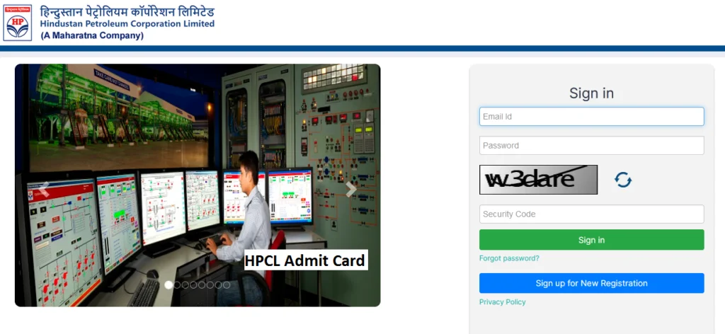 HPCL Admit Card