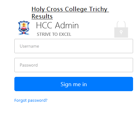 Holy Cross College Trichy Results