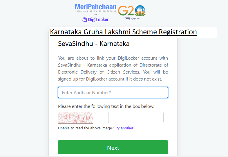 Karnataka Gruha Lakshmi Scheme Registration