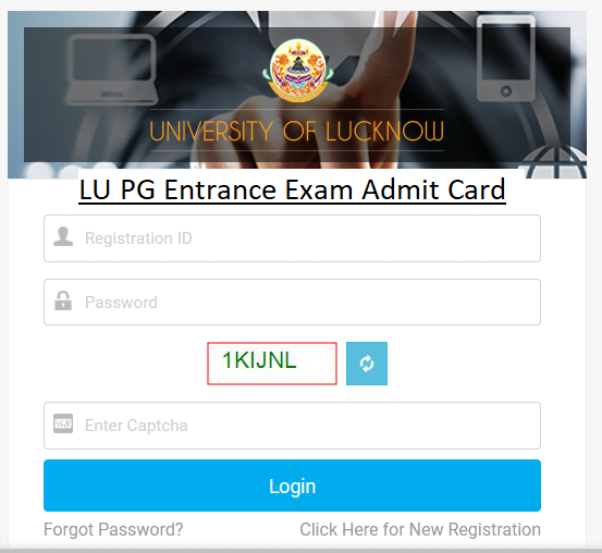 LU PG Entrance Exam Admit Card