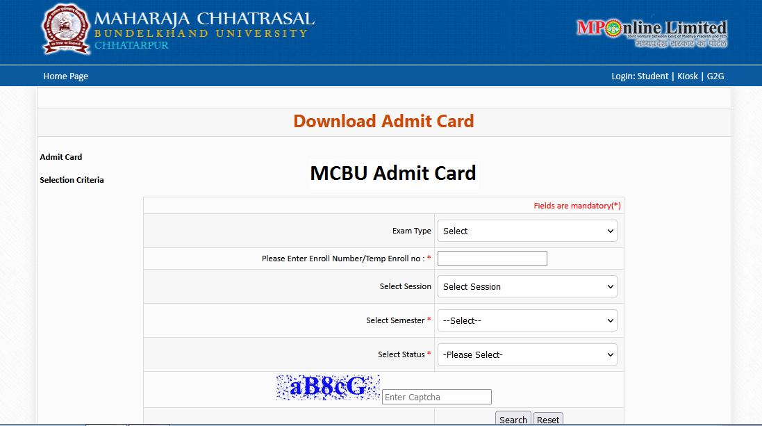 MCBU Admit Card 2024 Download Exam Date & Call Latter (Out)