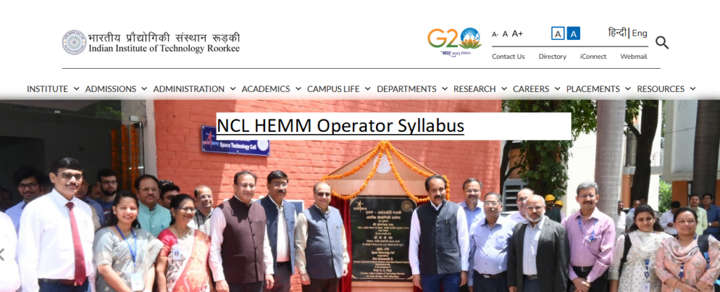 NCL HEMM Operator Syllabus