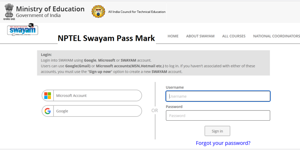 NPTEL Swayam Pass Mark