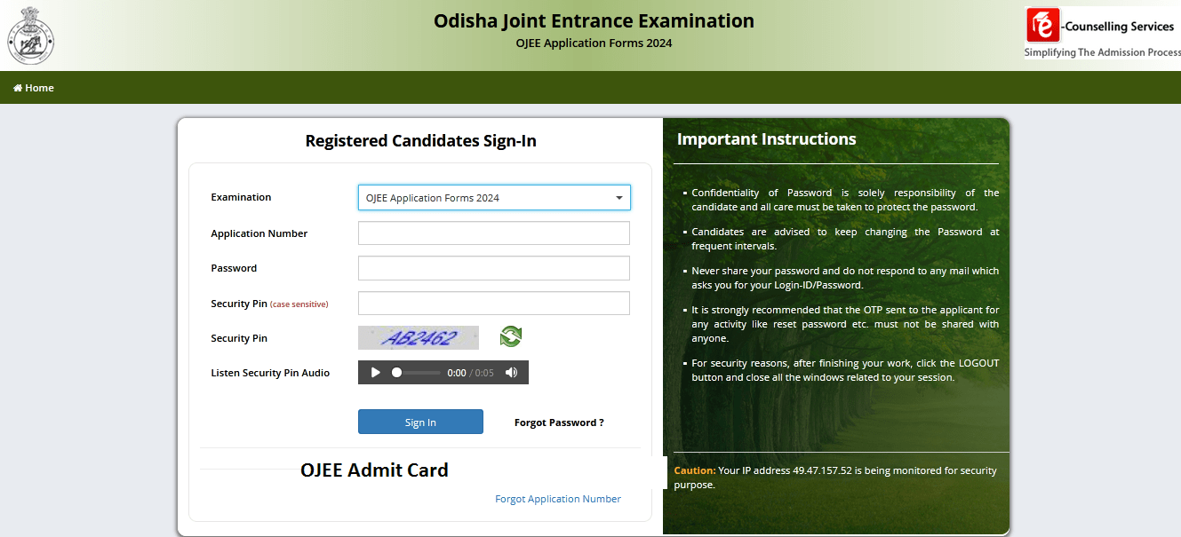 Ojee Admit Card 2024 Download Odisha Joint Entrance Exam Date Hall