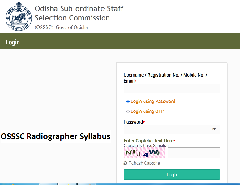 OSSSC Radiographer Syllabus 2024 Exam pattern Download PDF