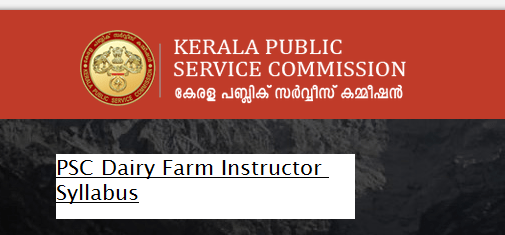 PSC Dairy Farm Instructor Syllabus