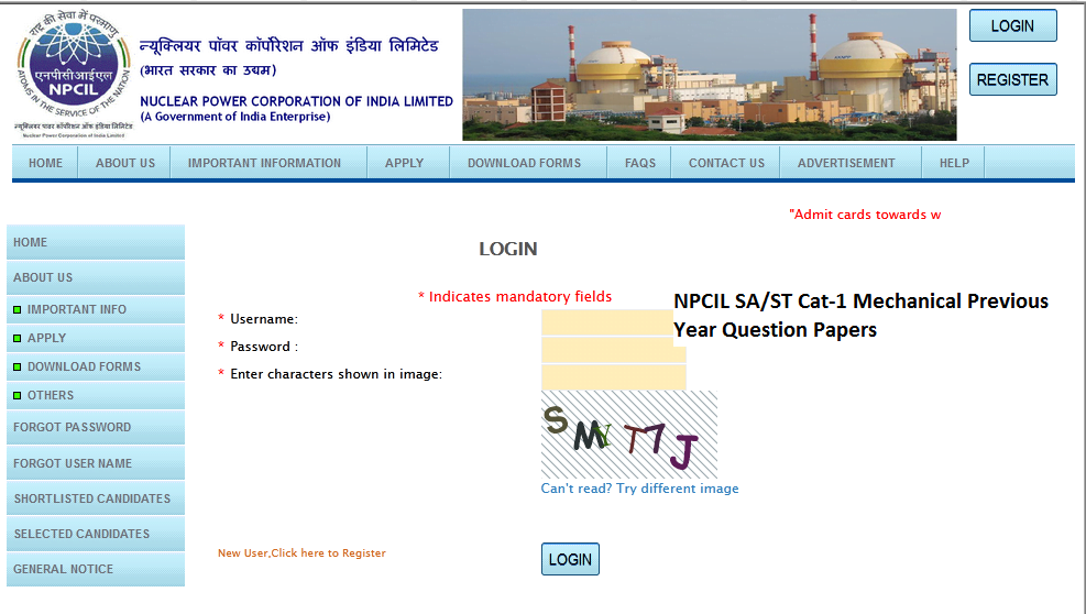 NPCIL SA/ST Cat-1 Mechanical Previous Year Question Pdf