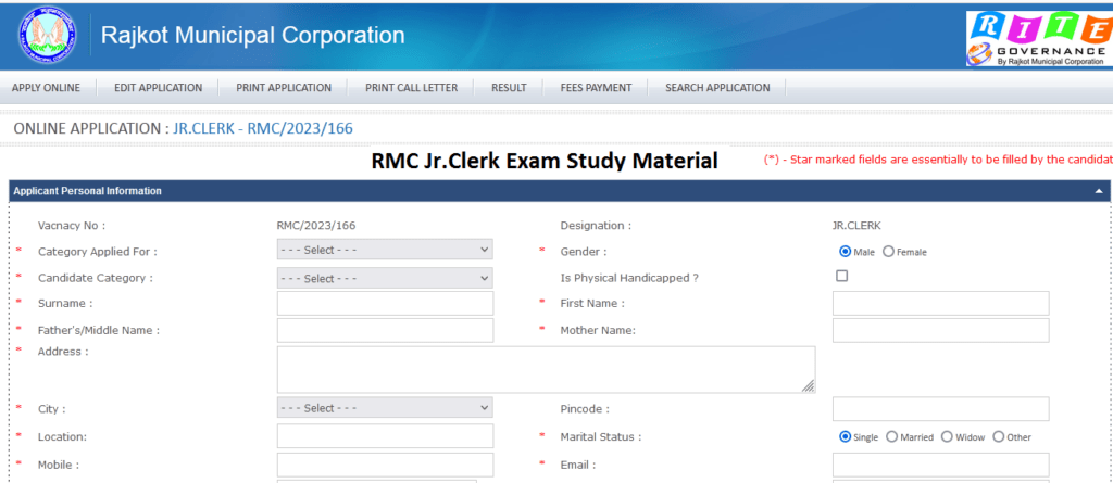 RMC Jr.Clerk Exam Study Material