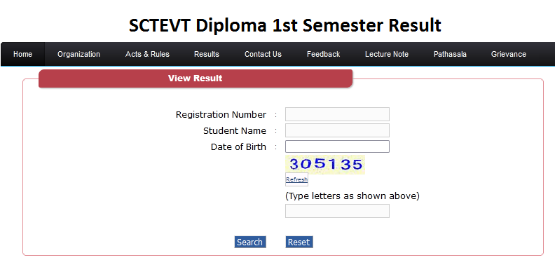 SCTEVT Diploma 1st Semester Result  Download Online