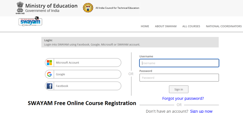 SWAYAM Free Online Course Registration 