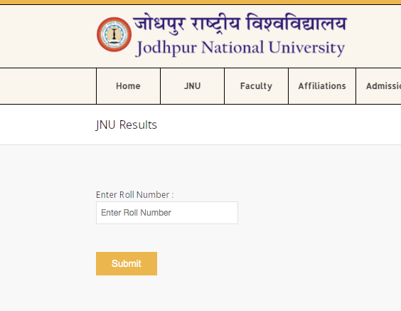 Jodhpur National University Result 2023