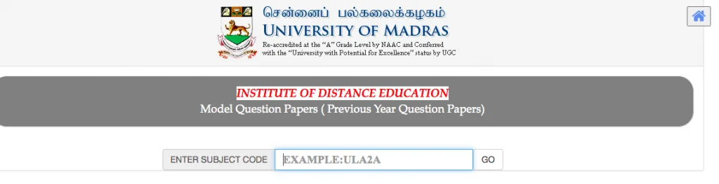 Madras University Question Papers download pdf link updated ug, pg, professional all semester
