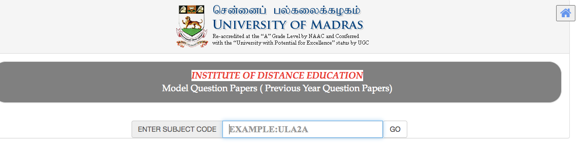 Madras University Question Papers Download Previous Year Paper PDF