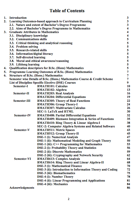 Bsc Hons Biological Science Syllabus Du