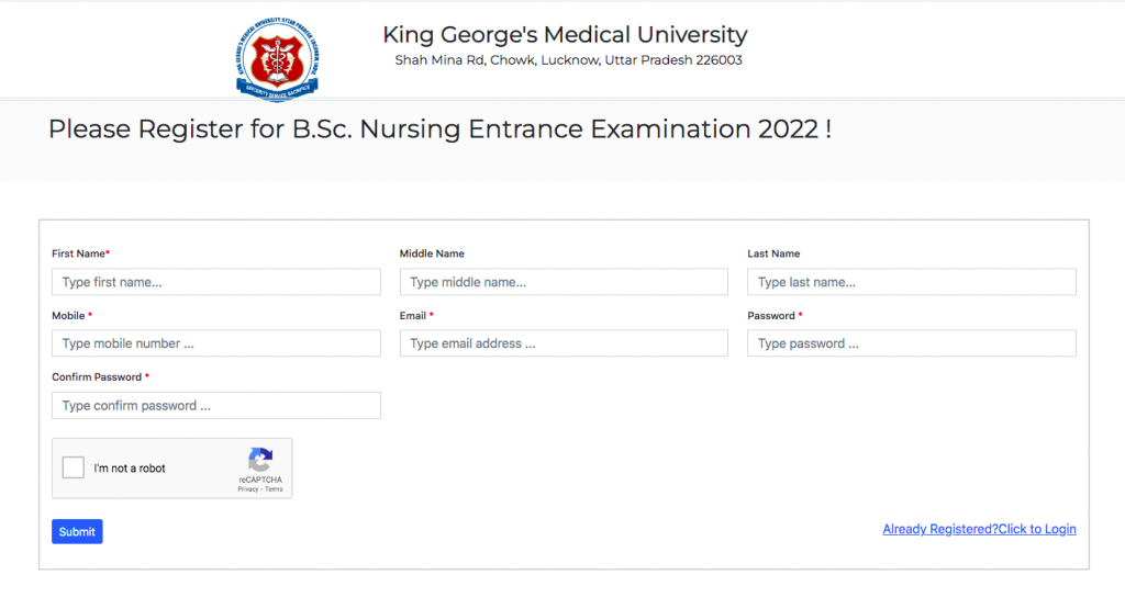 KGMU B.Sc Nursing 2023 |