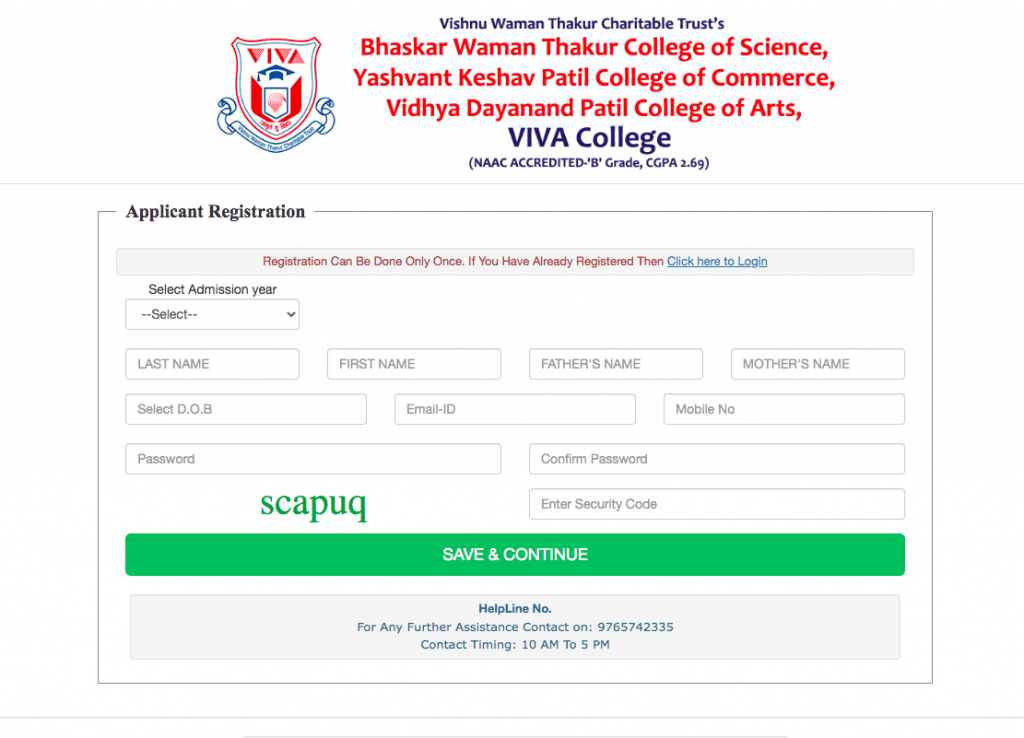 Viva College Merit List 2023 | Cut Off  download 1st cut off