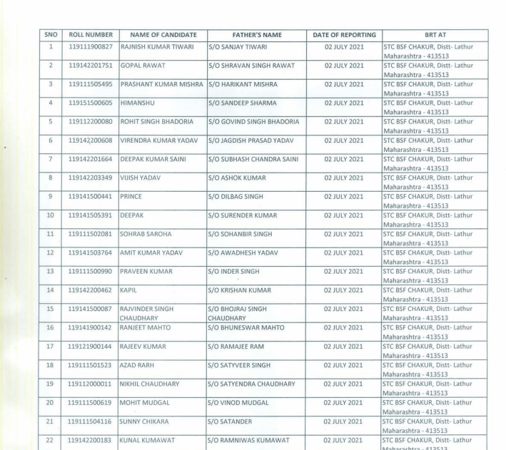 BSF JE Result 2023