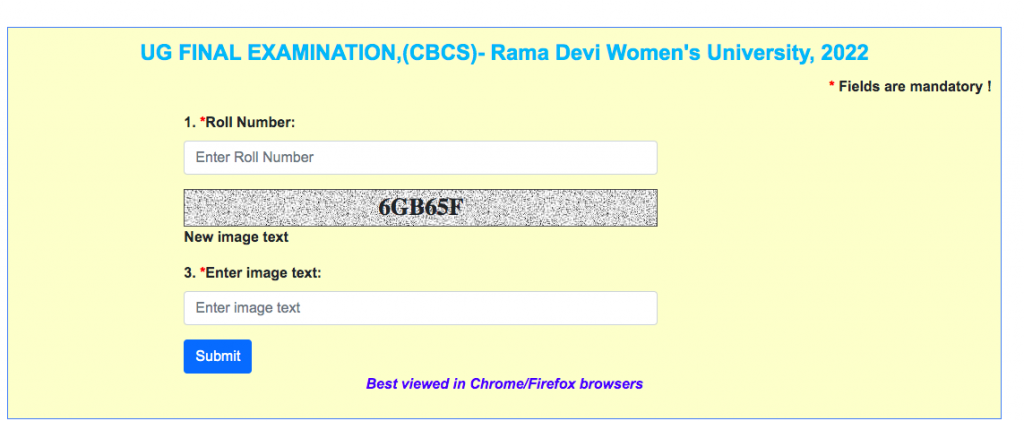Ramadevi Women's University Result