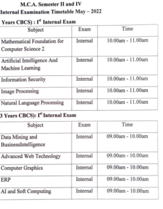 Mumbai University Time Table 2023 ; BA BSc BCom Exam Timetable