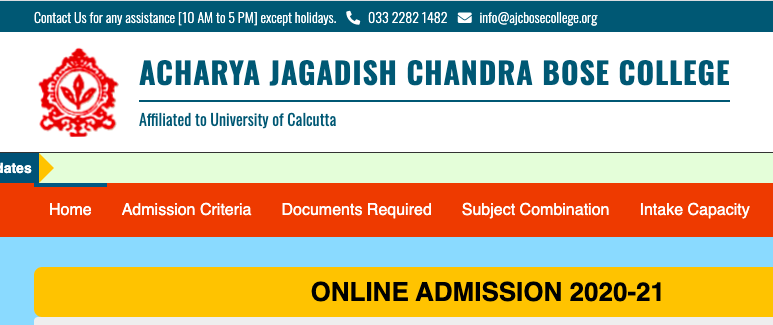 ajc bose college admission provisional merit list 2020