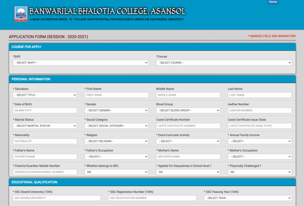 bb college asansol merit list 2024 downloading process online