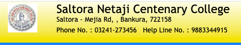 Saltora Netaji Centenary College 1st Merit List declared