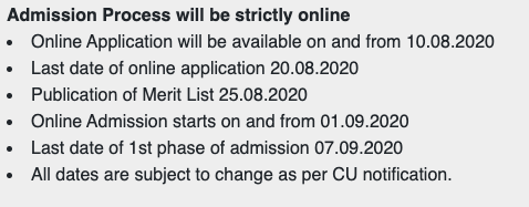 Bijoy Krishna Girls' College Merit list 2020 Admission Date Published